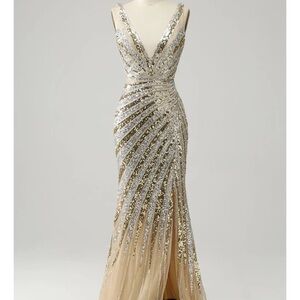 gold prom dress!